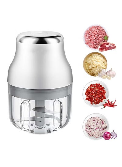 Buy Electric Garlic Chopper 250ML Mini Portable Veggie Chopper, Garlic Grinder Masher Onion Chopper, Blender to Vegetable, Wireless Baby Food Processor for Ginger, Chili, Fruit, Meat in UAE