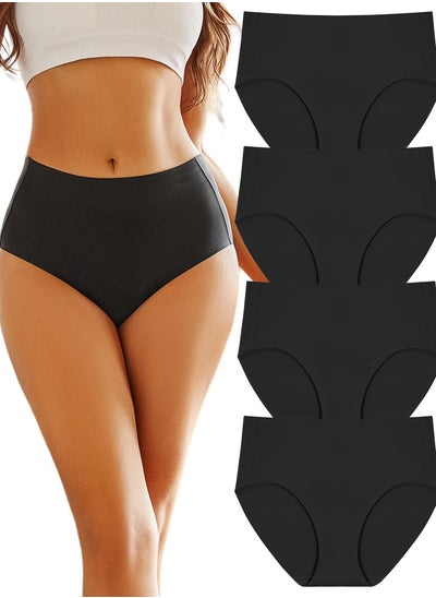 اشتري High Waisted Seamless Full Coverage Briefs for Women - Lingerie Panties with a No Show Design, M Size في الامارات