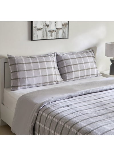 Buy Snug Harbor 3-Pieces Cotton Flannel King Comforter Set 240 x 220 cm in UAE