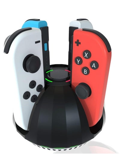 Buy Charging Dock for Nintendo Switch Joy-Con Controller 4 in 1 Charging Dock with LED Indication and Charger Cable in Saudi Arabia