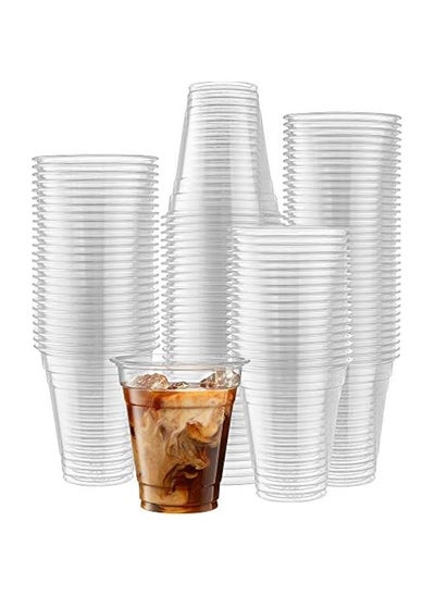 Buy 50-pack of 12oz Clear PET Cups for Iced Coffee, Cold Beverages, Slushies, Smoothies, Slurpees, Parties, Disposable Plastic Cups in Saudi Arabia