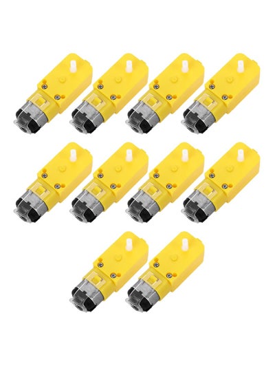 اشتري DC Electric Motor 3-6V Dual Shaft Geared Motor TT Magnetic Gearbox Engine，for  Arduino DIY Smart Car Robot Toys Cars Chassis Models Vibration Products (10 Pcs) في الامارات