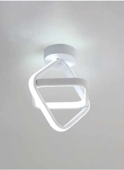 Buy Modern Tridimensional Square LED Ceiling Light/Cool White/26x25cm in UAE