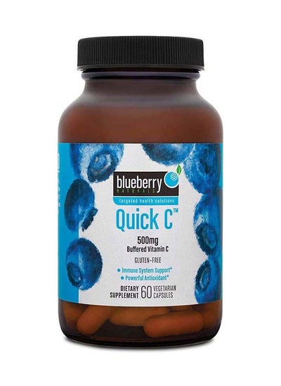 Buy Blueberry Naturals Buffered Quick C 500 mg Vegetarian Capsules 60's in UAE