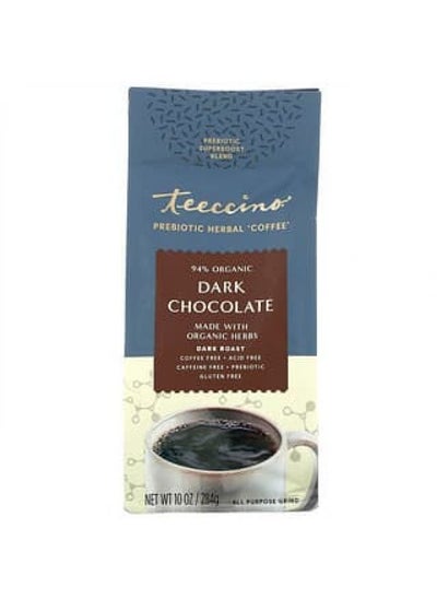 Buy Teeccino, Prebiotic Herbal Coffee, Dark Chocolate, Dark Roast, Caffeine Free, 10 oz (284 g) in UAE