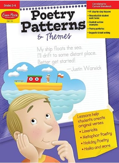 اشتري Poetry Patterns & Themes Grade 3 6 Teacher Resource by Evan-Moor Corporation Paperback في الامارات