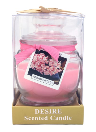 Buy Pink Hyacinth CA Flavor Desire Scented Candle Pink in Saudi Arabia