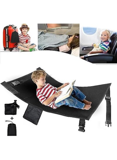 Buy Airplane Bed for Toddler, Airplane Footrest for Kids Seat Extender, Portable Toddler Travel Bed, Airplane Leg Rest for Kids to Lie Down, Baby Travel Essentials for Flying Sleeping（Black） in UAE