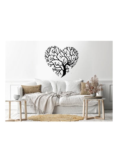 Buy Tree heart Wood Wall art 80x80 Black in Egypt