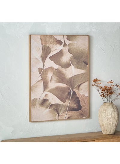 Buy Volga Leaves Framed Canvas Picture 60 x 80 x 3.3 cm in UAE