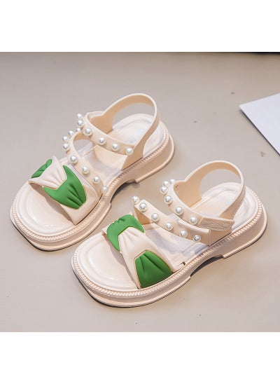 Buy Girls Summer Sandals 2024 Trendy Princess Shoesrice white rice white in Saudi Arabia