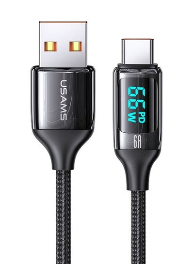 Buy Type C Charging Cable High Quality Type C Charger with LED Power Display 1.2M USB to Type C Fast Charger Compatible with All Type C Mobiles and Devices like Samsung Huawei in Saudi Arabia