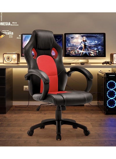 Buy Ergonomic Office Chair Racing Gaming Chair with Backrest 360° Swivel Home Office Chair, Height Adjustable Padded Seat in Saudi Arabia