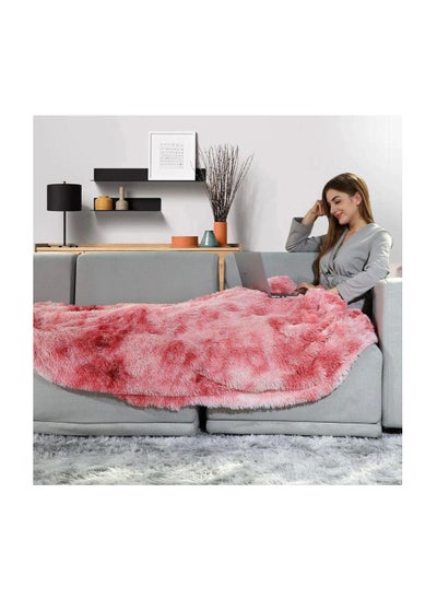 اشتري Luxury Faux Fur Throw Blankets Winter Beds sofa Blanket Double Layer Fluffy Soft Warm Home Decor Imitated Faux Fur Mink Blanket 10 في الامارات