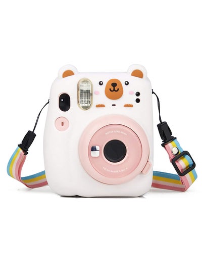 اشتري Camera Case for Fujifilm Instax Mini 11, Polaroid Camera Silicone Cute Case for Boys Girls Men Women Scenery Photos Pictures (Bear) في السعودية