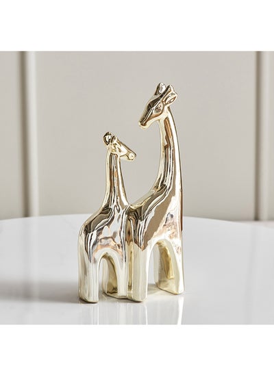 Buy Ash Ceramic Giraffe Accent 14 x 27.5 x 7 cm in UAE