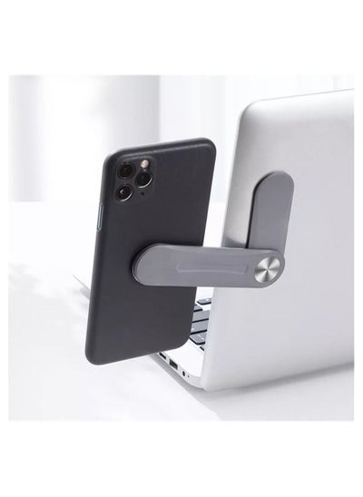 Buy Magnetic Moving Mobile Holder on Laptop or Car - Grey in Saudi Arabia