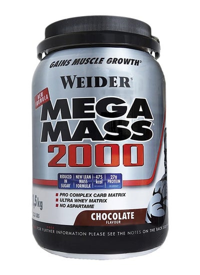 Buy Mega Mass 2000 - 1.5 kg Chocolate, High-Calorie Mass Gainer for Muscle Growth in UAE