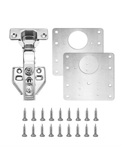 اشتري لوحة اصلاح مفصلات باب الخزانة، مجموعة اصلاح مفصلات باب خزانة المطبخ، مجموعة دعامات اصلاح المفصلات تتضمن براغي تثبيت، للخشب، الاثاث، الرفوف، الخزانة (مجموعة واحدة) في السعودية
