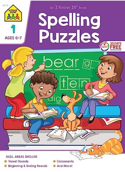 Buy Spelling Puzzles Grade 1Workbook by School Zone Publishing - Syswerda, Jean E - Hoffman, Joan (John Jay College of Criminal Justice, USA Paperback in UAE