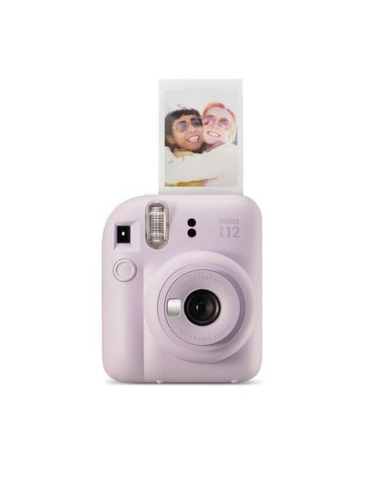 Buy mini 12 instant film camera, auto exposure with Built-in selfie lens, Lilac Purple in UAE