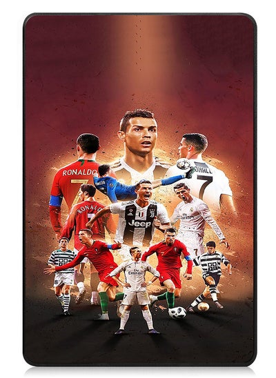 Buy Protective Flip Case For Samsung Galaxy Tab A9 With Trifold Stand Auto Wake Sleep Shockproof Cover Ronaldo 6 in UAE