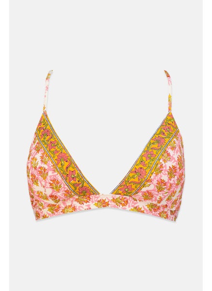 Buy Women Floral Print Bikini Top, Strass in Saudi Arabia