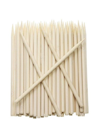 اشتري 5.5 Inch Thick Bamboo Sticks For Cotton Candy Caramel Apple Natural Birch Wooden Corn Dog Cob Hotdog Sticks Sausage Meat Skewers For Cheesecake Cakepop Lollipops Fruit 50Pcs في الامارات