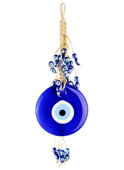 Buy Evil Eye Wall Decor Blue Glass Turkish Greek Nazar Amulet Good Luck Protection Charm Handmade Hanging Ornament for Home Office Garden Door Wall Hanging Ornament in UAE