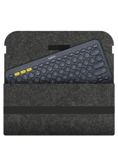 Buy Keyboard Cover, Keyboard Cover for Logitech K380 Bluetooth Multi-Device Wireless Keyboard Felt Travel Bag Protective Sleeve Pouch (Black) in Saudi Arabia