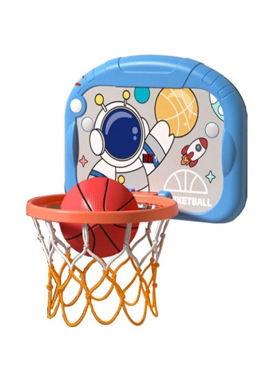 Buy Folding Basketball Board Children's Hanging Basketball Hoop with Counting Function, Sound Effects, and Ring Toss ,No Drilling Required,Height Adjustable for All Ages, Foldable for Easy Storage in Saudi Arabia