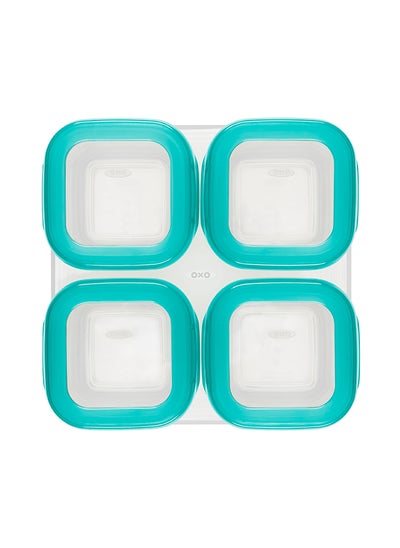 Buy Baby Blocks Freezer Storage Containers (4 Oz.)-Teal in Saudi Arabia