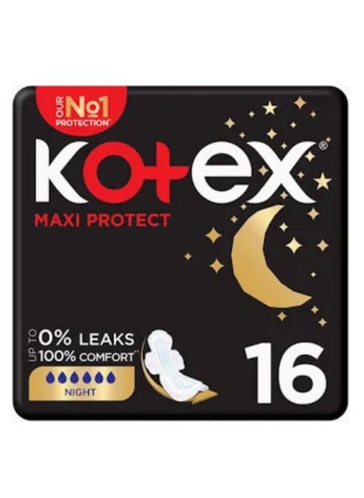 اشتري Kotex Pads Maxi Night 16 Pads في الامارات