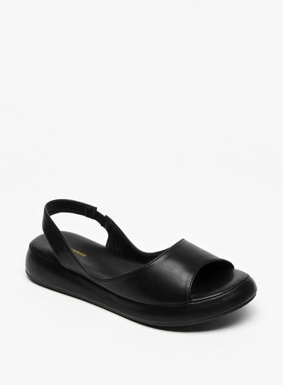 اشتري Solid Open Toe Sling Back Slip-On Sandals في الامارات