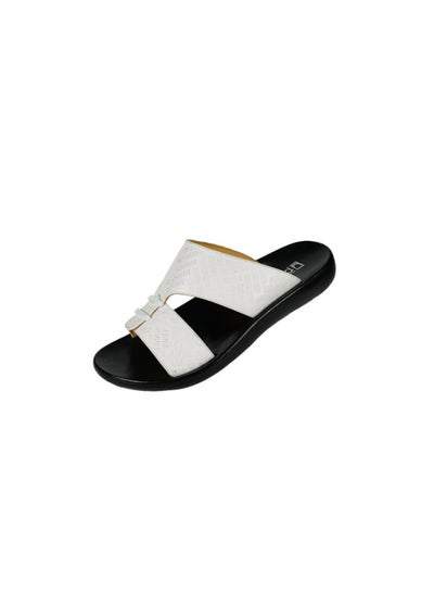 Buy 008-3552 Barjeel Mens Arabic Sandals 63073 White in UAE