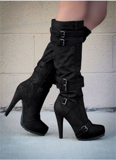 Buy Fashion High Boots Black in UAE