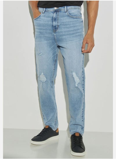 Buy Light Wash Ripped Jeans in UAE