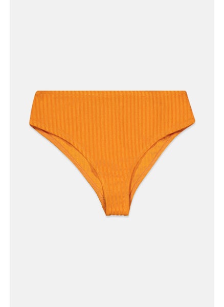 اشتري Women Textured Bikini Bottom, Orange في الامارات