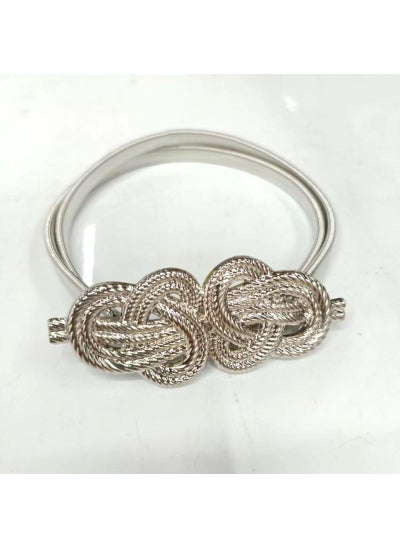 اشتري Fashion Clover Belt Dress Accessory Elastic081-Silver 081-Silver في الامارات