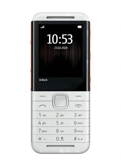 Buy White Red 4G Dual SIM Phone with 8MB RAM and 16MB Storage in Saudi Arabia