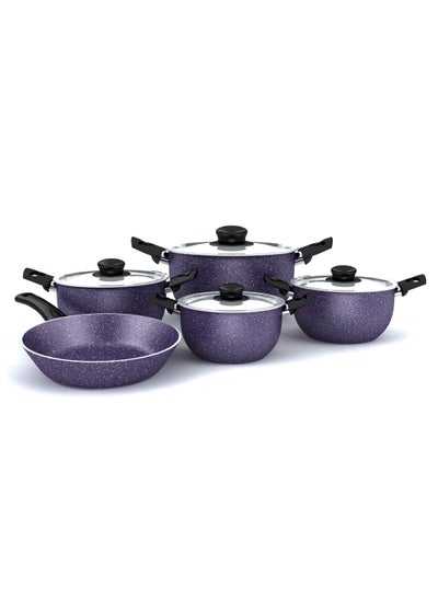 Buy Granite Plus Cooking Set - 9 Pcs - Purple in Egypt