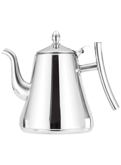 Buy Stainless Steel Teapot, Thickened Teapot Coffee Pot, Household Kitchen Teapot With Filter Long Mouth, Cold Tea Kettle (Silver) in Saudi Arabia