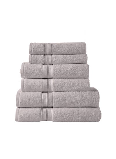 Buy Premium Towel 6-Pcs Set, 100% Combed Cotton 600 GSM, Highly Absorbent, Quick Dry Towel Set Include 2 Bath Towel, 2 Bath Sheet, 2 Hand Towel, Best Set for Bathroom Gym, Hotel And Spa,Violet Ice in Saudi Arabia