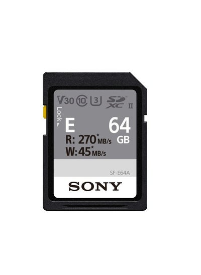 Buy Sony 64GB SF-E Series UHS-II SDXC Memory Card in UAE