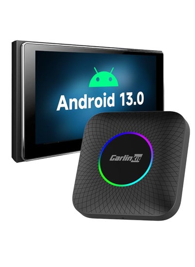 Buy Carlinkit Latest Ai Box LED, Android 13, Qualcomm 6225, 8GB+128GB, Wireless CarPlay Android Auto 3-in-1 Dongle comes with Google Play Store, Streaming Video, Only for the Vehicle with Wired CarPlay in UAE