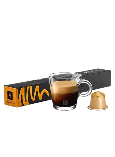 Buy Nespresso Barista Creations Caramel Creme Brulee Coffee Capsules, Original Line - 10 Capsules in 1 Sleeve in UAE