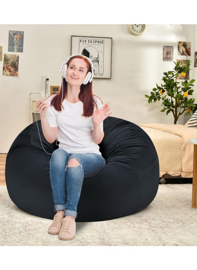 اشتري COMFY BLACK PVC LARGE ADULT BEAN BAG WITH VIRGIN BEANS FILLING في الامارات