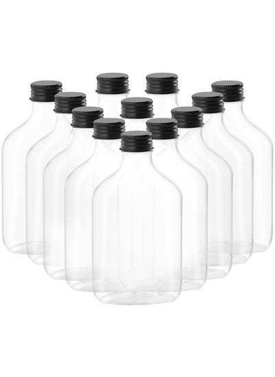 Buy Glass Bottle 200ml for cold coffee Glass Juice bottles with lids-clear sensory Juice bottle reusable bottles for juice set of 12 in UAE