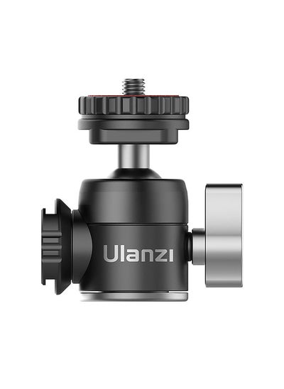 اشتري Ulanzi U-60 Full Metal Mini Ballhead with Dual Cold Shoes Extension Microphone Mounting 360 Degrees Panoramic Ball Head Max Loading 10KG Vlog Video Shooting Accessories Compatible with DSLR Cameras في السعودية