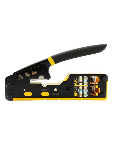 اشتري SYOSI VDV226-110 Ratcheting Modular Data Cable Crimper/Wire Stripper/Wire Cutter for RJ11/RJ12 Standard, RJ45 Pass-Thru Connectors في السعودية